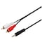 HP AUX 3.5Mm To 2RCA Cable, 1.5M - Black 