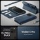 Spigen Wallet S Pro designed for iPhone 15 Pro MAX case cover Premium Leather with Wrist Strap/Body Strap - Navy