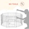 Woofy Metal Foldable Pet Play Pen With Door (8 Panels) - 61x91cm