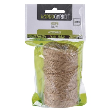 Pro Garden Natural Hemp Rope 75M Brown