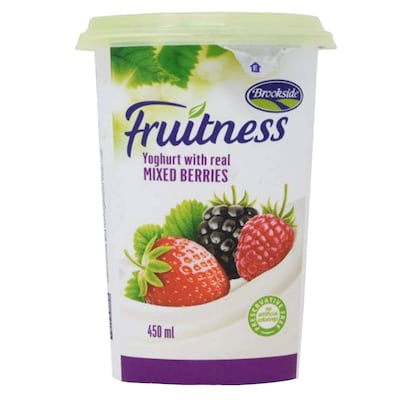 Brookside Fruitness Real Mixed Berries Yoghurt 450ml