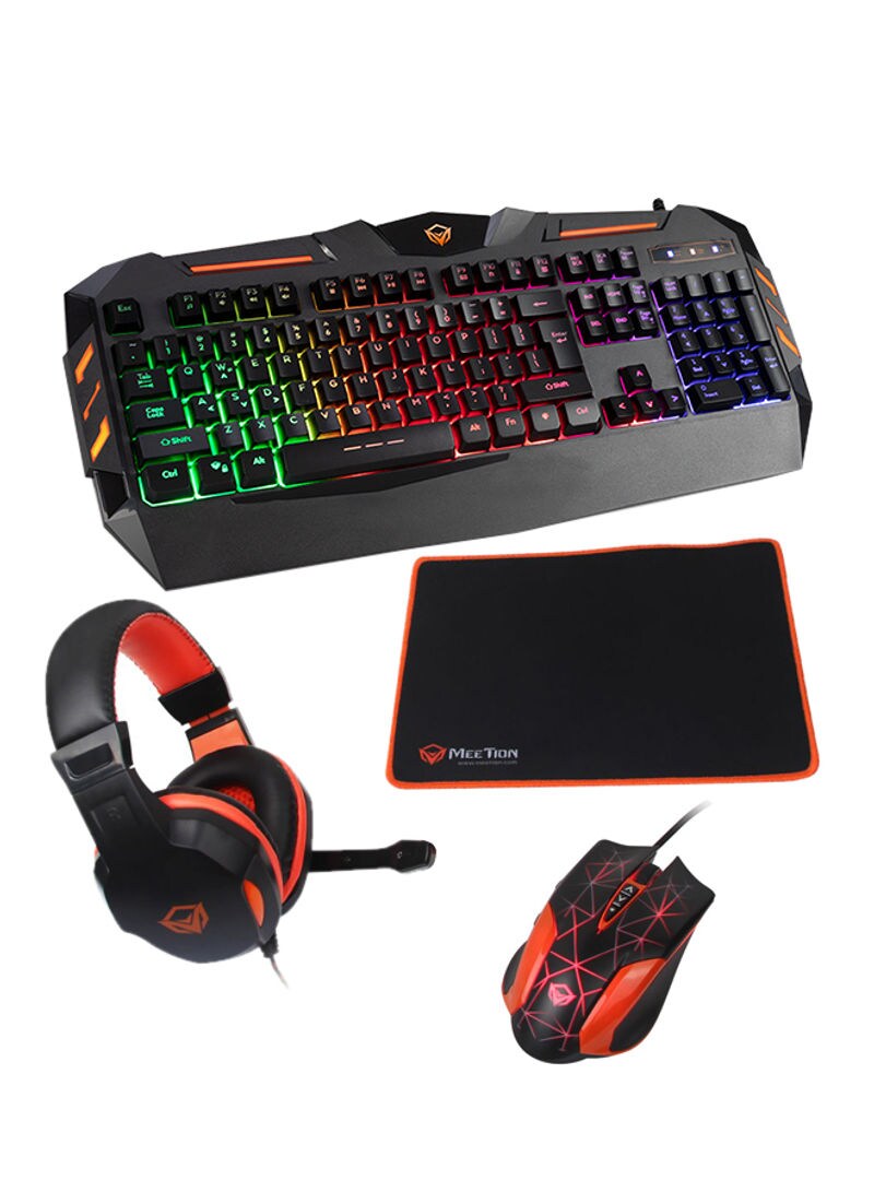 Buy Meetion MT-C500 Wired Gaming Keyboard And Mouse Set Black/Orange ...