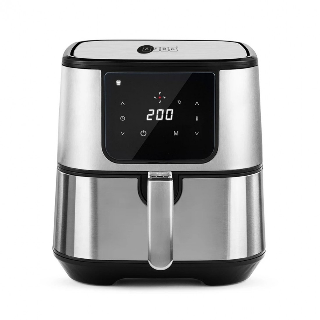 AFRA Air Fryer, 1600-1800W, 5.5L Capacity, Adjustable Temperature, Overheat Protection, Non-Slip Feet, Cool Touch Handle, G-MARK, ESMA, ROHS, And CB Certified, AF-5518AFSS, 2 Years Warranty