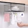 Under Shelf Basket, Under Shelf Wire Basket With Hook Stable Under Cabinet Storage Basket for Kitchen Office Pantry Bathroom (Black, 1 Pcs 28.5x14x24CM)