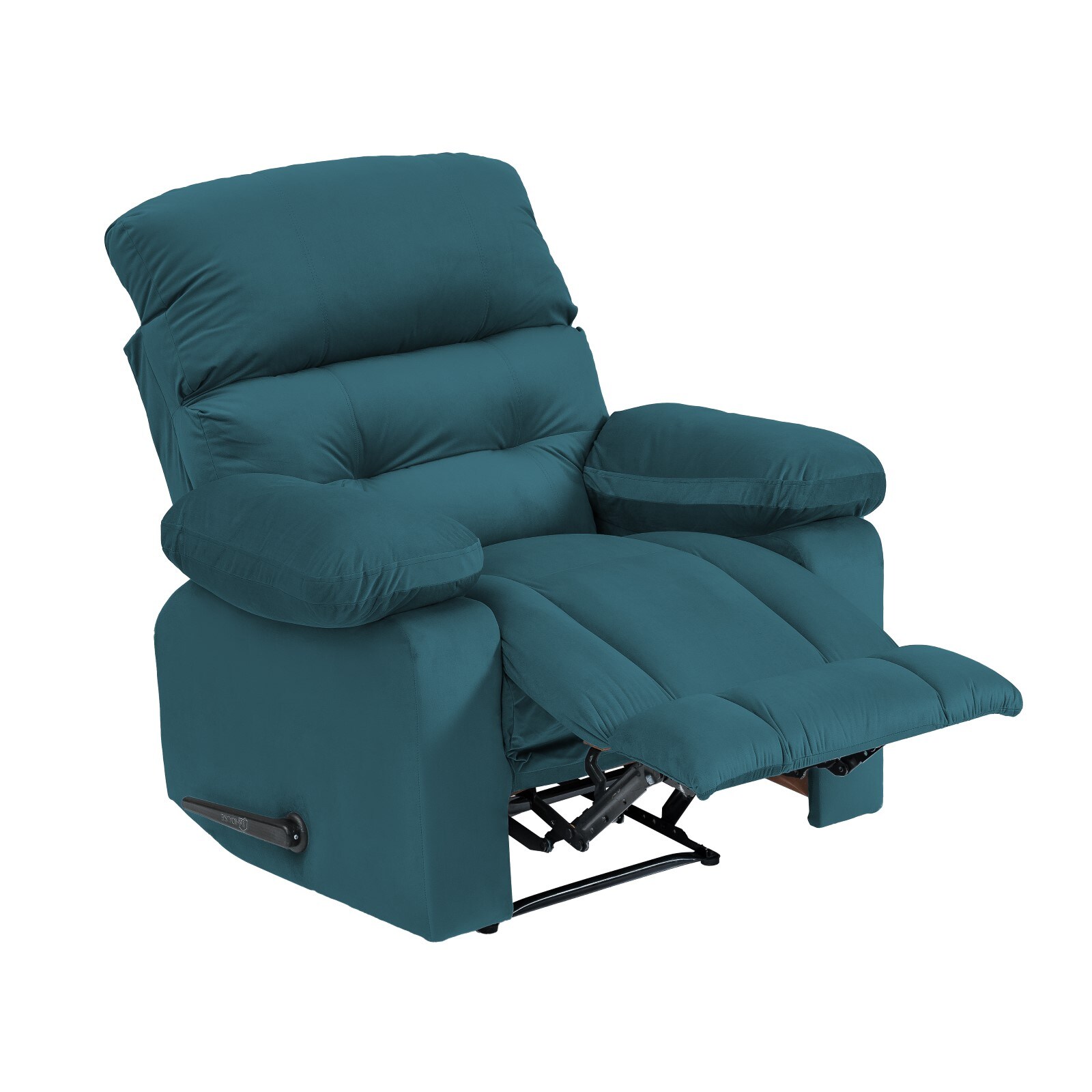 Buy In House Velvet Rocking & Rotating Recliner Chair - Dark Turquoise ...