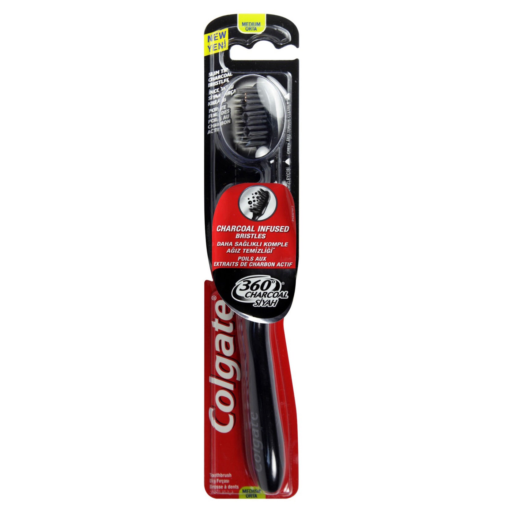 Colgate Toothbrush 360 Charcoal Infused Medium product thumbnail 5