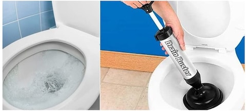 Lushh  Drain Buster , Powerful Multi-Drain Plunger Two Heads Clears Tough Clogs Toilet Sink