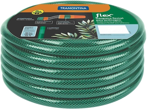 Tramontina Flex Garden Hose, 10 Meters, Thread Connectors And Sprayer 1/2&quot;