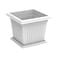 Cosmoplast Plastic Square Planter With Tray White 30L