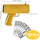 Gold Money Gun Shooter with 100pcs prop money Cash Gun Shoot make it rain money Gun fake gun play toys for Party