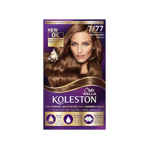 Wella Koleston Permanent Hair Colour Kit 142ml 7/77 Seductive Brown