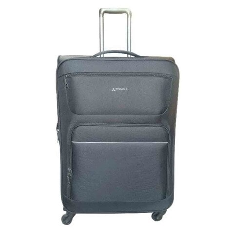 Buy Track Nano 4 Wheel Soft Trolley Luggage Bag  Large 72Cm Black in Kuwait