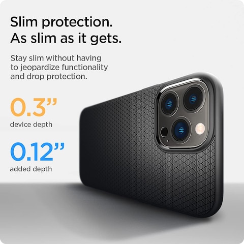 Spigen Liquid Air designed for iPhone 13 Pro MAX case cover - Matte Black
