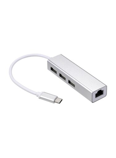 Buy Generic USB 2.0 To Type C 3-Port USB Hub With RJ45 Ethernet Port ...