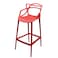 Jilphar Molded High Bar Dining Chair , JP1326C Red