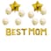 Party Time 17-Pieces Gold Best Mom Mothers Day Balloon Decoration - Party Decoration Supplies 12" Gold Confetti Balloon and 16" Foil Balloon Set