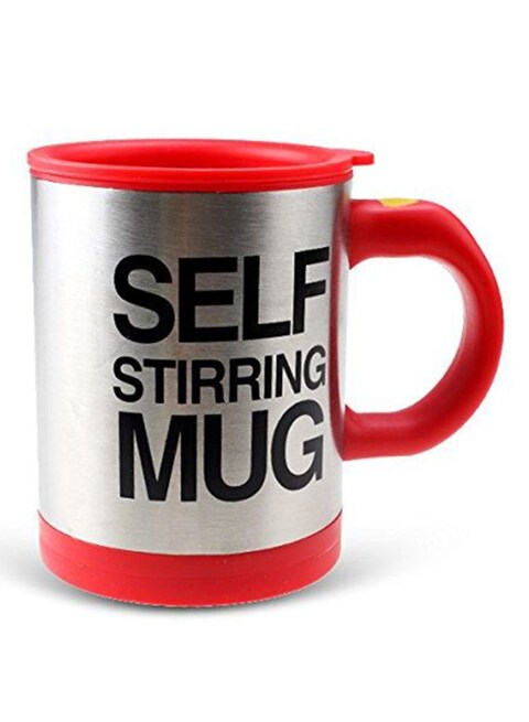 Generic - Self Stirring Mug Red/Silver 350ml