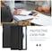 Case For Samsung Galaxy Tab A8 10.5 Inch, Translucent Back Tri-Fold Stand Protective Tablet Cover, Support S Pen Charging Auto Wake/Sleep Black