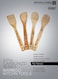 ROYALFORD 4-Piece Carbonized Bamboo Kitchen Tools Brown 1x50centimeter