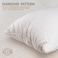 Hotel Linen Klub Pack of 2 Quilted Pillow Queen (50 x75cm) - Outer Cover: 144TC Cotton Blend Fabric, Filling:650grams Soft Fiber, Diamond Quilt Pattern