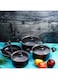 ROYALFORD 8-Piece Cookware Set Black/Clear standard