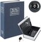 Rubik Book Safe With Key Lock, Home Dictionary Diversion Secret Book Metal Safe Lock Box, 26.7 x 20 x 6.5cm - Navy Blue Large
