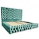 In House Valencia Velvet Bed Frame - King - 200x200 cm - Turquoise