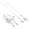 Hoco C12Q Wall Charger with Type-C Cable - White