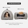 Cat bed for indoor cats, a Triangle cat cave with removable soft cushion, 2-in-1 comfortable pet bed, Suitable for small pets like kittens, rabbits, and small dogs 55 cm (Grey)