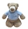 Mascot Bear with trendy Blue Velour Hoodie "I Heart Dubai" Size 28cm - Embroidered