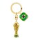 FIFA 3D Trophy Keychain Brazil Flag Symbol 40mm