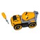 DIY Assembled Engineering Concrete Mixer Play Vehicle Yellow