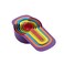 Plastic 6 pcs measuring spoon cup set with different capacity