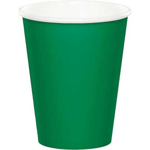 Creative Converting Hot/Cold Cup 24-Pack- 9 oz Capacity- Emarald Green