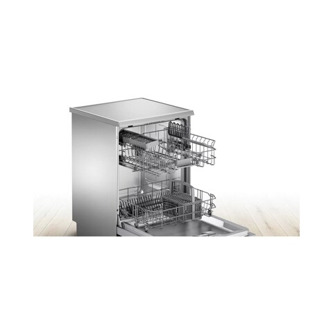 Bosch Dishwasher - 5 Programs 12 Place Settings - Silver - SMS45DI10Q-SS