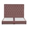 In House Lujin Linen Bed Frame - King - 200x200cm - Dark Pink