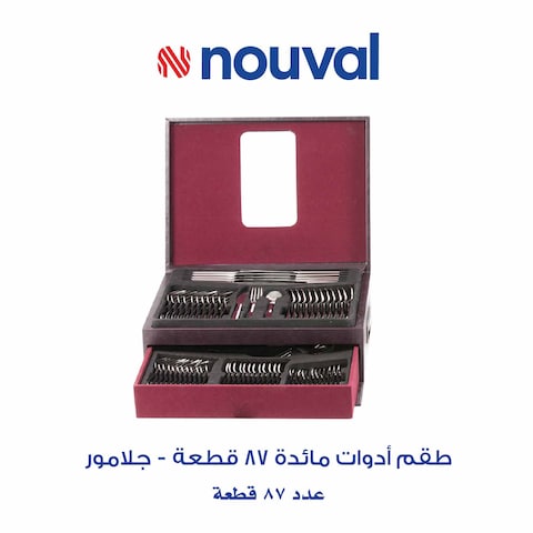 Nouval Glamor Cutlery Set - silver - 87 Pieces