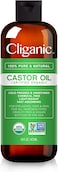 Cliganic (473ml) - USDA Organic Castor Oil, 100% Pure (473Ml With Eyelash Kit) - For Eyelashes, Eyebrows, Hair &amp; Skin Bulk, Natural Cold Pressed Unrefined Hexane-Free Diy Carrier Oil