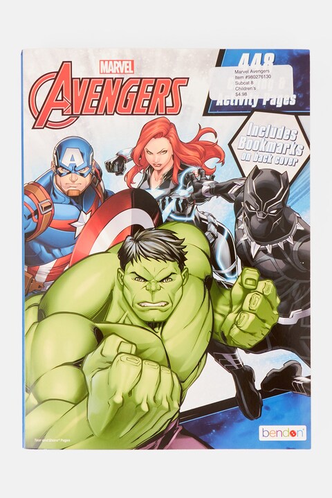 Bendon Marvel Avengers 448 Coloring And Activity Pages, Blue Combo