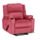 In House Velvet Rocking &amp; Rotating Cinematic Recliner Chair With Cups Holder - Dark Pink - Lazy Troy