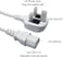 2M White Desktop Power Cable 250V 13A Monitor Power Cord 3 Pin UK Main Leads Universal AC Power Cord Replacement for PC Computer Printer DKURVE&reg;