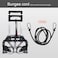 Showay Folding Hand Truck 180 Lb Capacity Heavy-Duty Luggage Trolley Cart With Telescoping Handle And Rubber Wheels, Black,