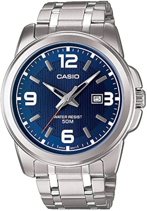 Casio blue dial watch best sale