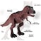 Fitto Remote Control Walking Dinosaur Toys Dinosaur Robot, With Glowing Eyes and Roaring Sound Realistic T-Rex Dinosaur Toy Figure for Kids Brown