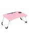 Generic Foldable Laptop Table Pink/White/Black 60X40X28cm