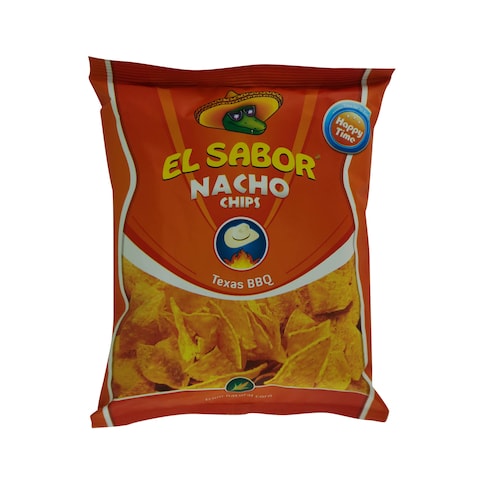 Buy El Sabor Texas BBQ Nacho Chips 100g in UAE