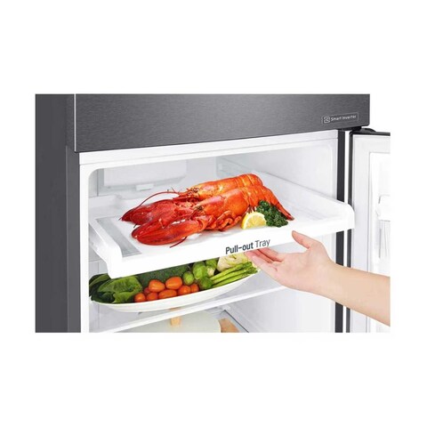 Lg Gnb272Sqcb Top Mount Double Door Fridge 272L Dark Graphite