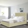 In House Madrid Velvet Bed Frame - Queen - 200x150 cm - Beige