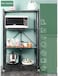 Generic Mfnyp Heavy Duty Foldable 4 Tiers Shelf With Universal Wheels (Black)