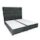 In House Alex Velvet Bed Frame - Single - 200x100 cm - Dark Gray
